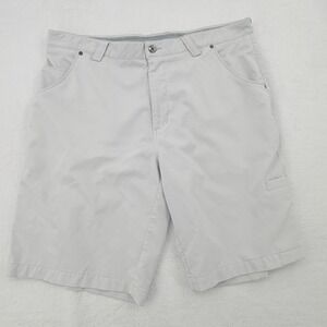 OGIO Golf Shorts Mens 36 Off-White Good Performance Stretch Flat Front Athletic